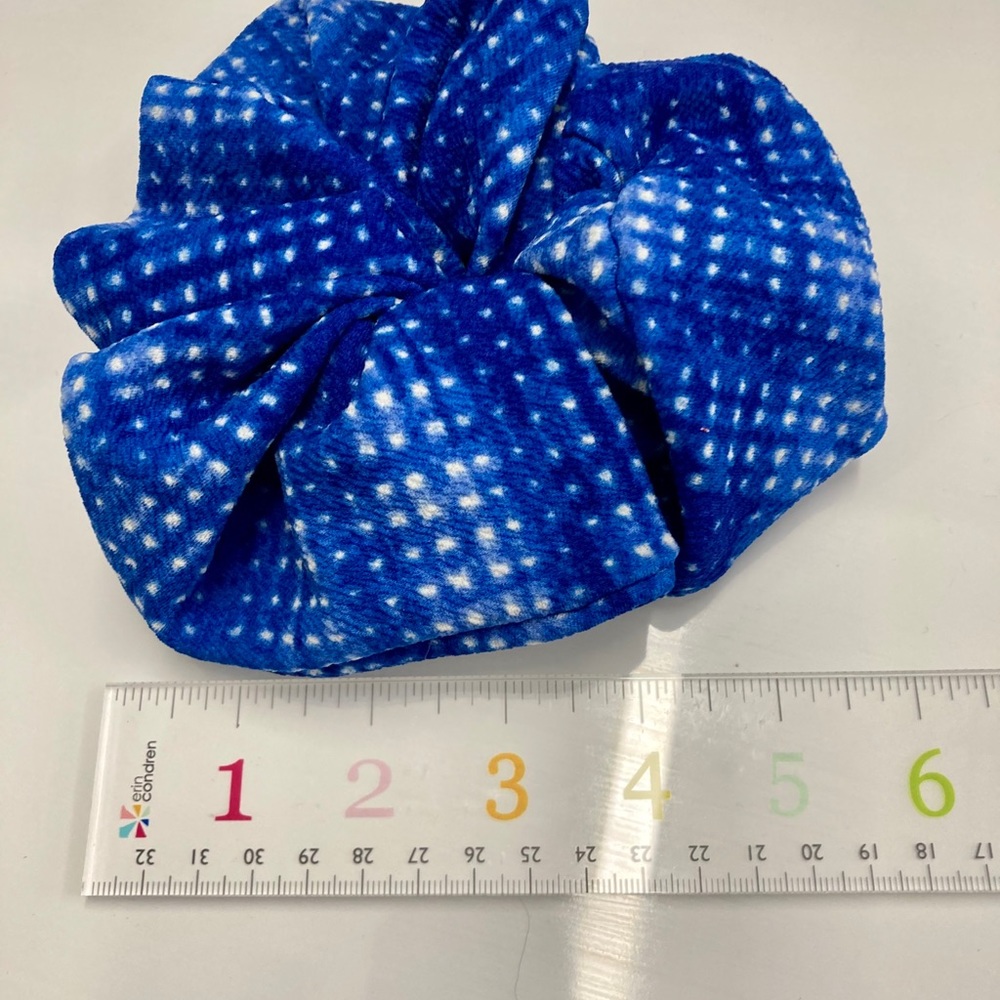 **5 for $25** bundle me! Blue Shibori tie-dye jumbo scrunchie